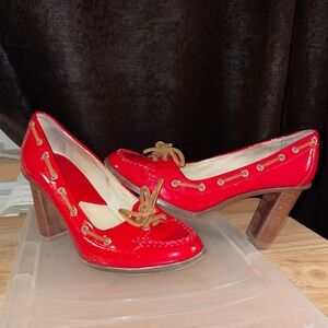 Michael Kors Red Patent Leather Heels 👠